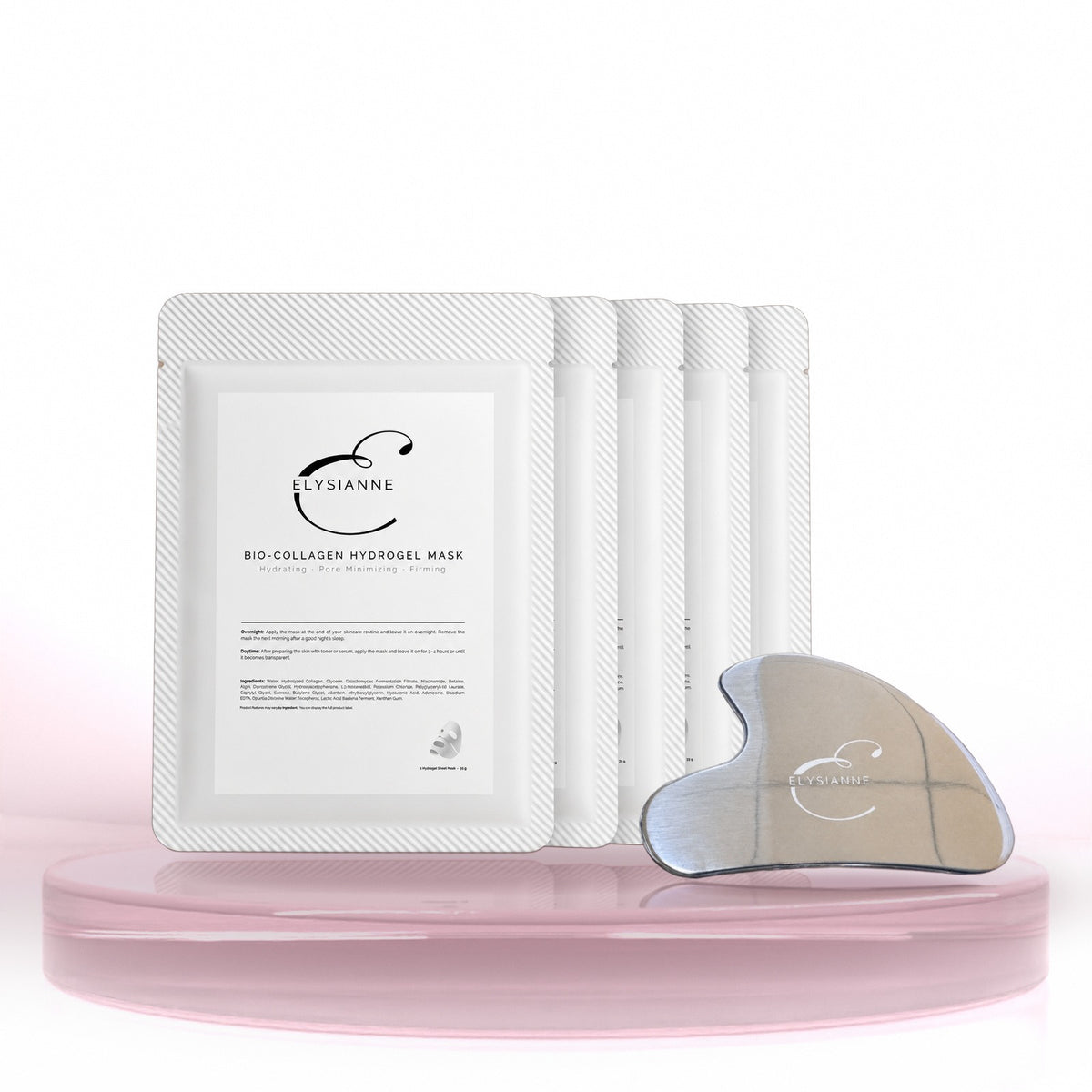 The Hydrogel Glow Ritual (5 Bio-Collagen Hydrogel Masks + Éclat de Glace Gua Sha)