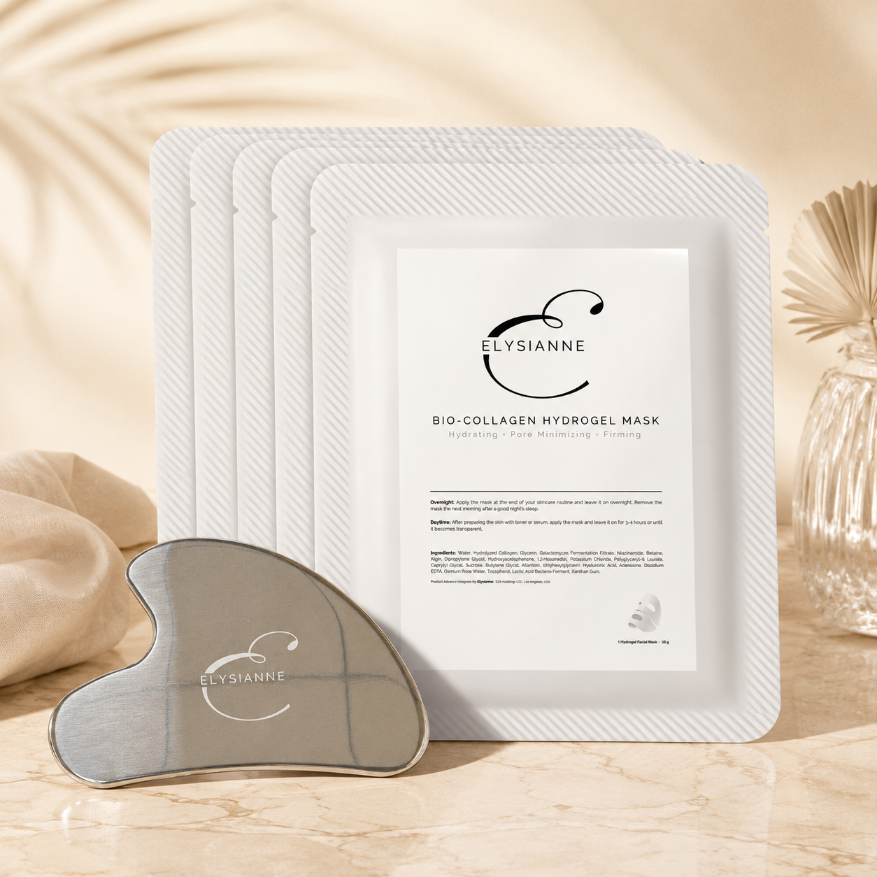 The Summer Skin Reset Ritual (5 Bio-Collagen Hydrogel Masks + Éclat de Glace Gua Sha)