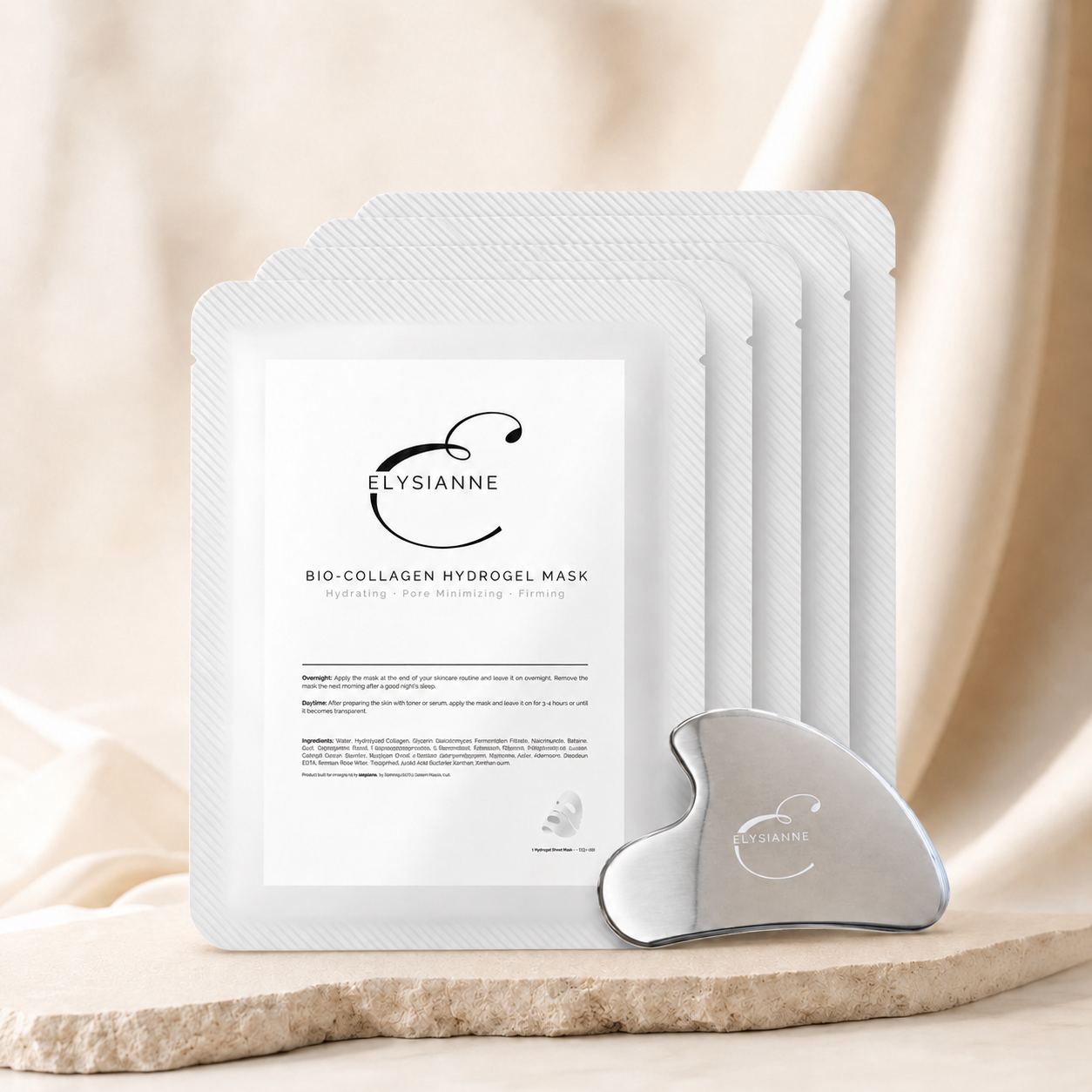 The Summer Skin Reset Ritual (5 Bio-Collagen Hydrogel Masks + Éclat de Glace Gua Sha)